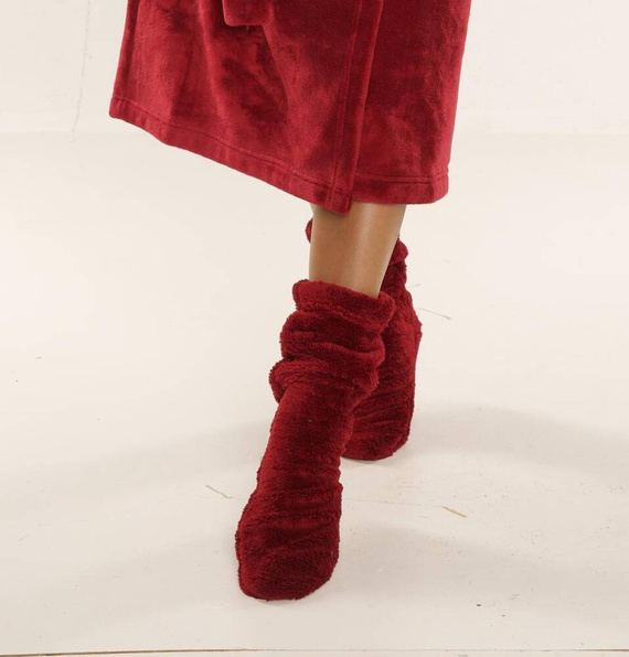 553/554 Calcetines de dormir Wellsoft Smooth De Lafense - granate