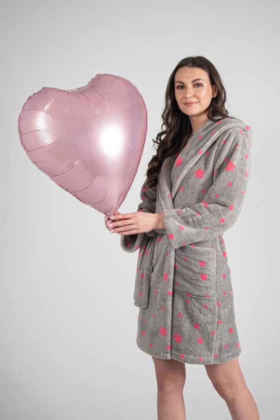 albornoz corto para mujer 673 Stars Forex - gris