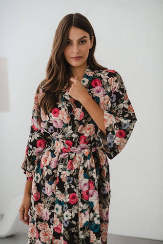 Garden Szlafrok bambusowy z lnem Milk&Love