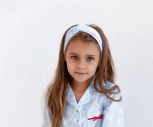 Oso blanco Cinta para el pelo de niña Kids Sensis - azul