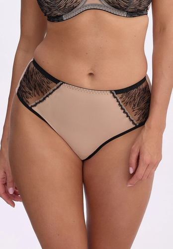 Braguitas Gaia GFB 1378 Isabela brasileñas negro-beige con bordado y tul