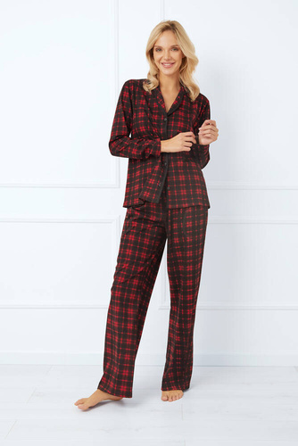 Nicola Pijama señora manga larga, pantalón largo Moda Italiana - estampado