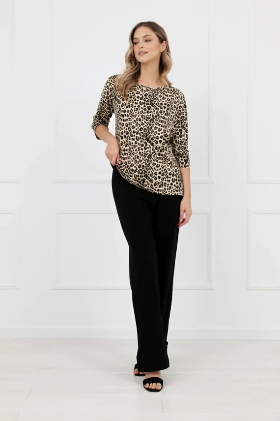 Blusa mujer Kenia Italian Fashion estampado leopardo manga 3/4