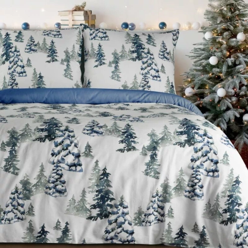 Ropa de cama navideña Natal Eurofirany árboles de Navidad 100% algodón 105 g/m²