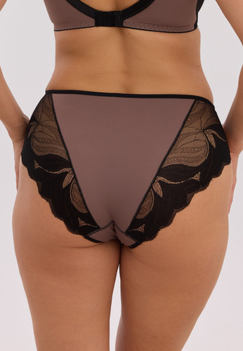 Braguitas midi Gaia Violeta GFP 1345 encaje microfibra confort