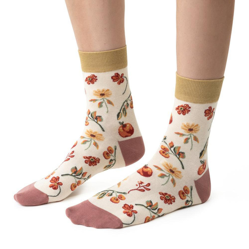 Calcetines de mujer Steven Planet Earth art.017 crudo 043 - algodón, estampados, comodidad
