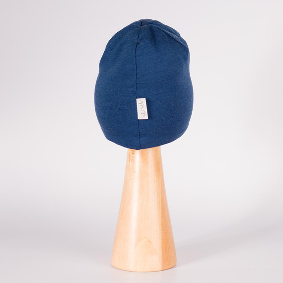 229130 Nicol Gorro Merino 100% lana infantil de doble capa - color marino