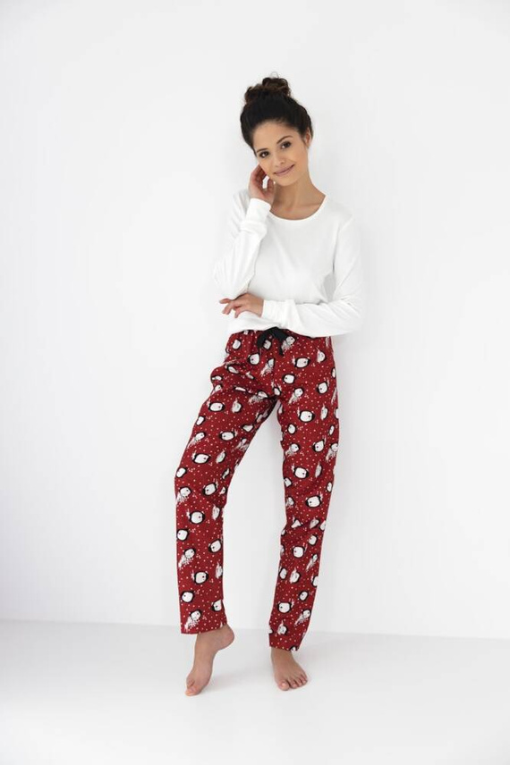 Sensis Honora Pijama de mujer - crema y rojo