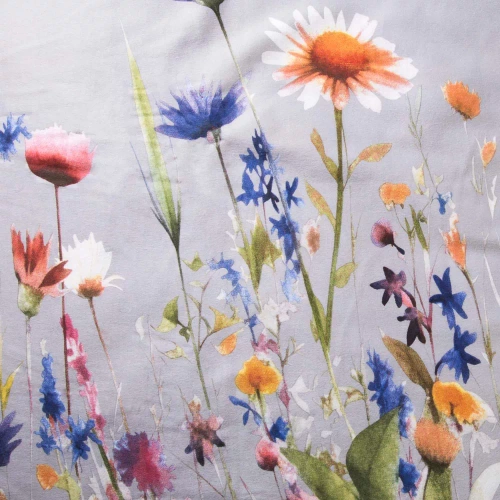 31512/2 Juego de cama Flannelove Darymex gris colorido floral, 100% algodón, cálido y suave