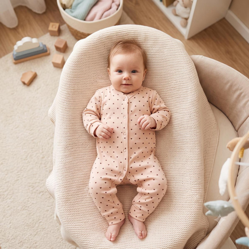 Nicol Hania 226033 Pijama para bebé sin pies con corazones