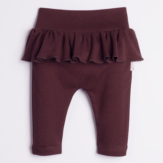 Nicol Hania 226017 Pantalones para niña 100% algodón Volante Marrón