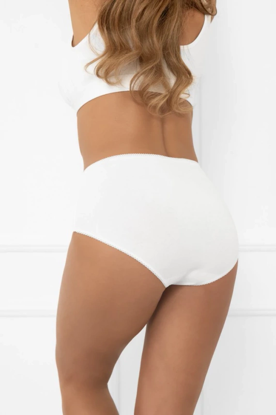 Libra maxi bragas de mujer con acento de encaje | Moda Italiana blanco
