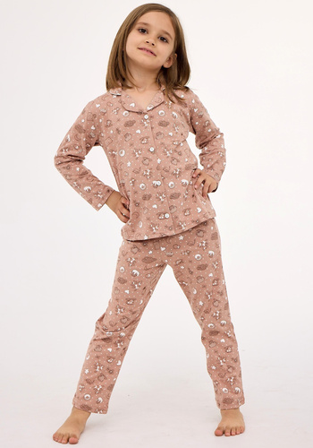 972/195 973/195 Smile 4 Cornette Kids Pijama de niña - algodón, estampado galleta