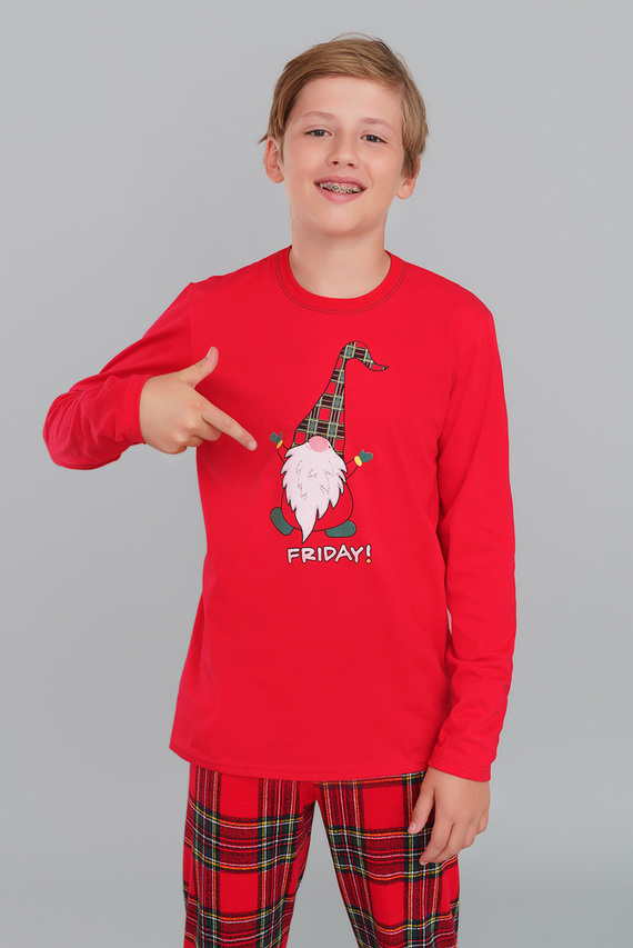 Narvik Pijama de niño Italian Fashion- rojo/estampado