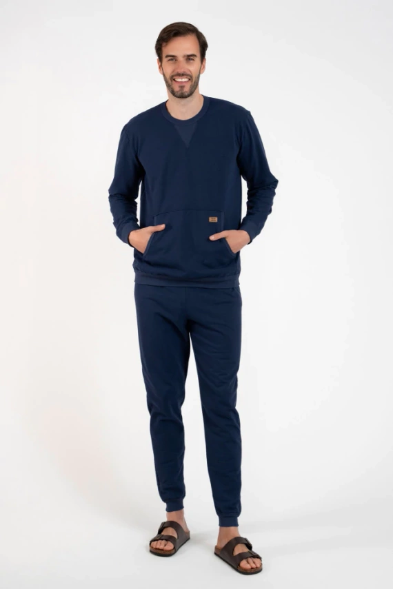 Conjunto de chándal Fox Hombre Moda Italiana - azul marino