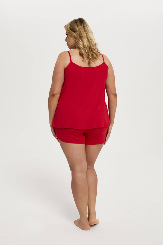 Song Pijama de mujer slim-fit, short Moda Italiana - rojo