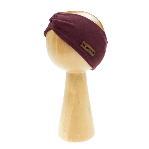 217066 Diadema de algodón de canalé Alisa Nicol - burdeos