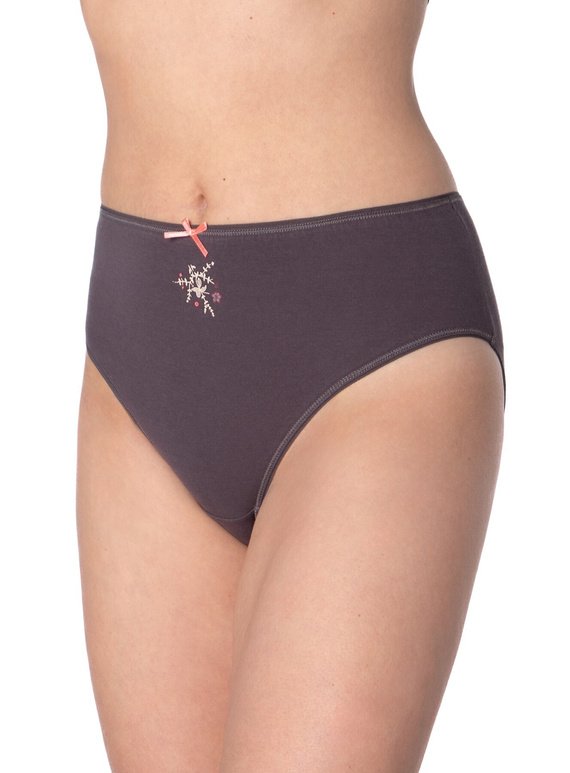 Lama L-120 BI-97 braguitas de bikini para mujer - algodón, pack de 3 en tonos beige y marrón