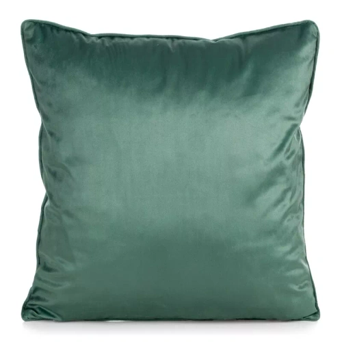 CHP383 Funda de cojín navideña Eurofirany 45x45 de terciopelo con estampado y ribete