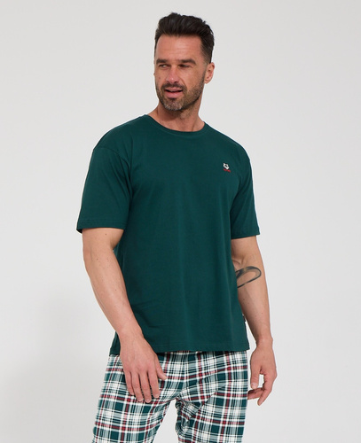 Cornette Wild Nature 134/328 Pijama para Hombre Verde 100% Algodón Cuadros