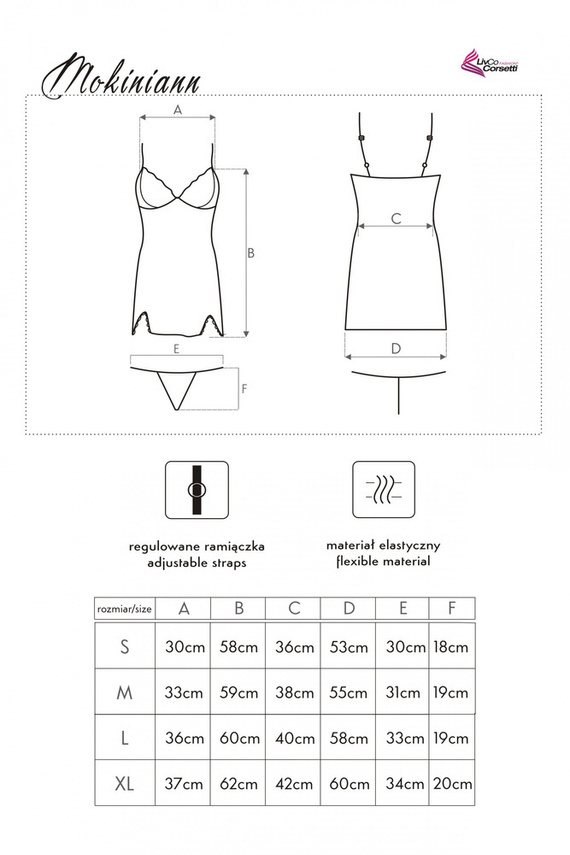 Mokiniann LC 93007 Camiseta mujer + tanga LivCo Corsetti Moda