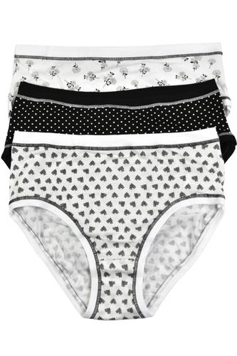 3363 MIDI-2H100 Braga Cotonella MIDI 3 piezas -algodón, tiro medio, cómoda para llevar a diario