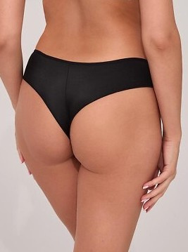 2211/B Braguita de bikini Ava negra de microfibra con cordones