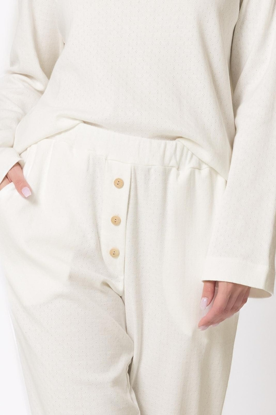 Pijama de mujer Berenika 1795 Leveza crema 100% algodón larga
