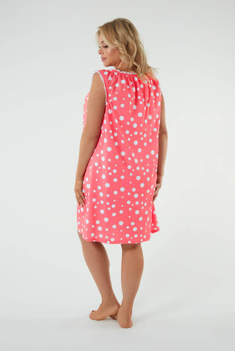 Camisón y chemise de lactancia Raba, tirante ancho Moda Italiana - estampado frambuesa