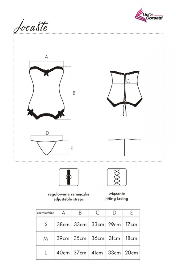 Jocaste LC 16039 Corsé + Tanga LivCo Corsetti Moda