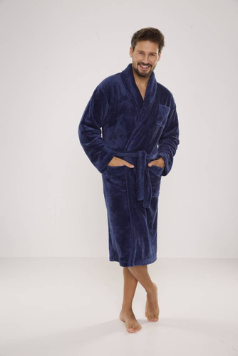 811 Albornoz de felpa para hombre De Lafense - denim