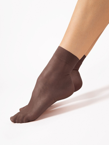 Calcetines mujer Fiore C 1100 Maja 15 den lisos lycra 2 pares  mocca