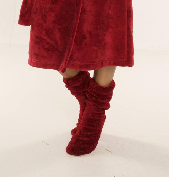 553/554 Calcetines de dormir Wellsoft Smooth De Lafense - granate