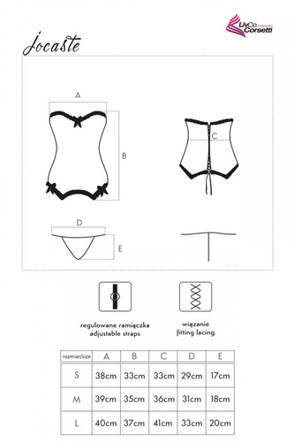 Jocaste LC 16039 Corsé + Tanga LivCo Corsetti Moda