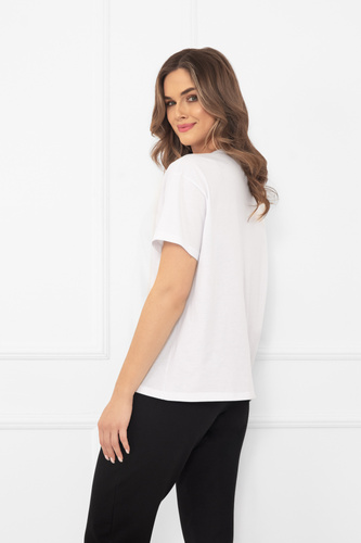 Klara - blusa manga corta mujer | Italian Fashion blanco