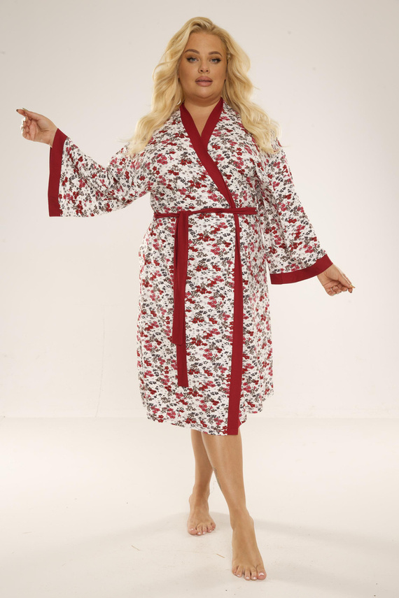 468/473 Mia Bata de mujer Plus Size Forex - granate