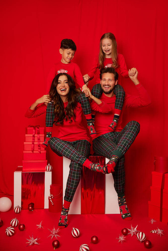 Fogo Pijama hombre manga larga, pantalón largo Moda Italiana - rojo/estampado