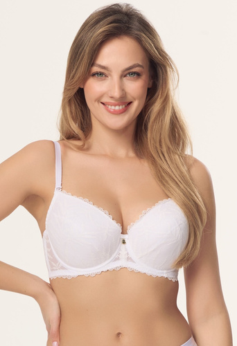 Sujetador push-up Petra BP16 Mefemi by Nipplex - blanco, encaje, efecto push