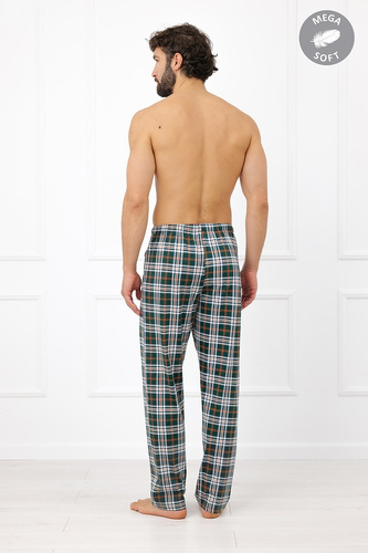 Pantalones de pijama para hombre Italian Fashion Aksel algodón MEGA SOFT a cuadros