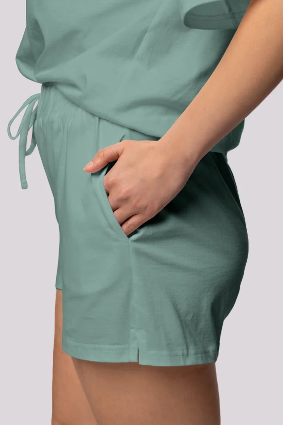 Bliss pijama de mujer de manga corta Mona verde oliva