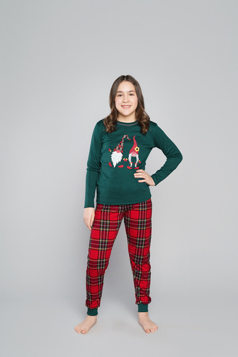 Pijama Santa Claus niña Italian Fashion- verde