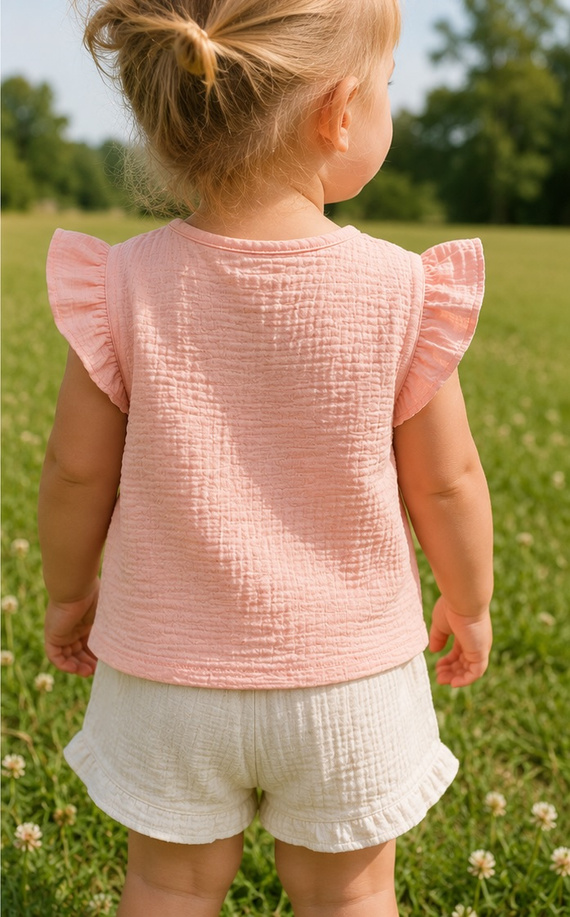 Mamatti BL50106 blusa de muselina para niña ligera algodón verano