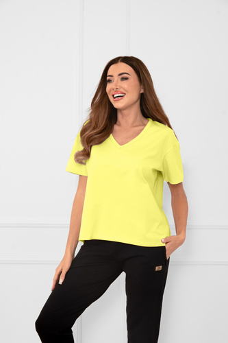 Klara - blusa manga corta mujer | Moda Italiana amarillo