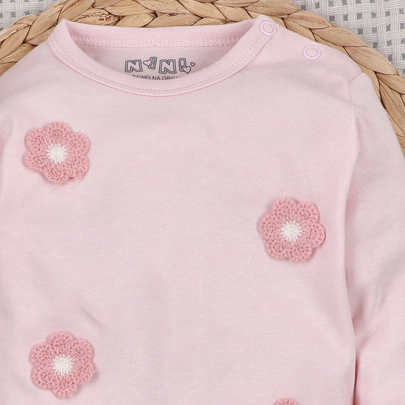 NINI LITTLE FLOWERS body para bebé de algodón orgánico con bordado de flores ABN-5762/JRO
