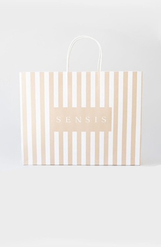 Bolsa de regalo Sensis - papel, rayas, pequeña W26 (36×4×28 cm)