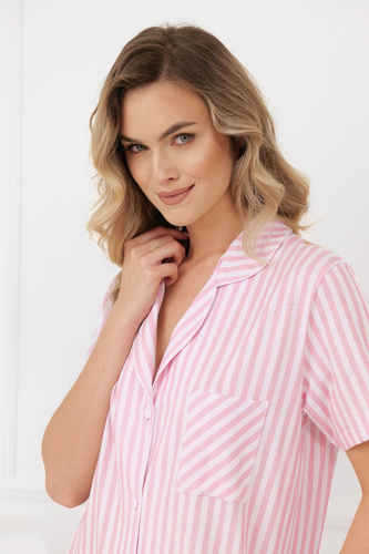 Camisón mujer Genna Italian Fashion 100% algodón rayas manga corta