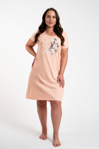 Arietta camisón manga corta Moda Italiana - salmón
