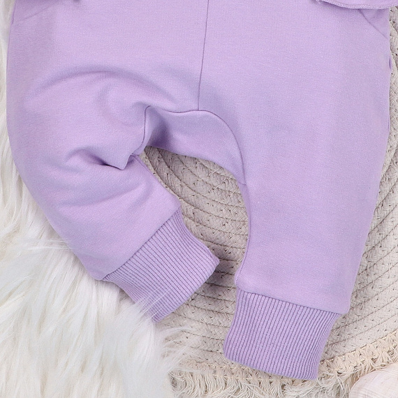 ABN-5485 Pantalón de chándal Underwater World Nini - algodón orgánico, morado, para bebés