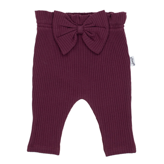 217016 Alisa Pantalones de algodón Nicol de canalé con lazo