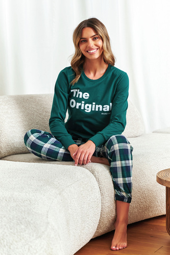 7340 Doctor Nap - Pijama de mujer "The Original" | 100% algodón, producción polaca - esmeralda